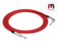 Červený nástrojový kábel s jack-jack 10m červeným