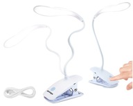 LED STOLNÁ LAMPA s klipom, nočné čítanie, dotyk, 3 stupne jasu LED STOLNÁ LAMPA s klipom, nočné čítanie, dotyk, 3 stupne jasu