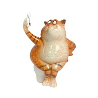 Dekoratívna figúrka Ornament zázvorovej mačky na toalete Dekoratívna figúrka Ornament zázvorovej mačky na toalete