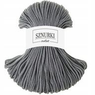OUTLET bavlnené šnúry pre makramé 3mm Oceľ OUTLET bavlnené šnúry pre makramé 3mm Oceľ