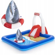 Nafukovací bazén, detské ihrisko, šmýkačka so žralokmi