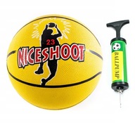 ŽLTÁ BASKETBALOVÁ LOPTA V KOŠÍKU + PUMPA ŽLTÁ BASKETBALOVÁ LOPTA V KOŠÍKU + PUMPA