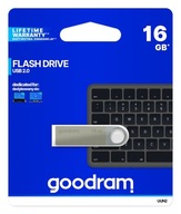 Disk GoodRam UUN2 16GB USB 2.0, strieborný Disk GoodRam UUN2 16GB USB 2.0, strieborný