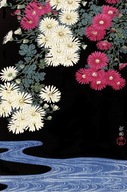 Plagát Chryzantémy pri vode Koson Ohara 61x91,5 cm