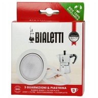 Tesnenie Bialetti (3 ks) + sitko pre 9 t hliníkové kávovary Tesnenie Bialetti (3 ks) + sitko pre 9 t hliníkové kávovary