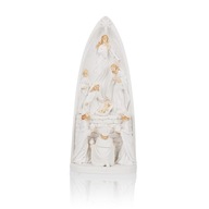 Elegantný vianočný betlehem - Iluminovaný - 18 cm - Bianco