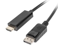 DisplayPort -> HDMI kábel 1m čierny Lanberg