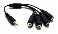 AUX ADAPTÉR KONEKTOR 3,5 ZÁSTRČKY 4X jack ZÁSUVKA VITALCO JR19 DISTRIBUTOR TEE AUX ADAPTÉR KONEKTOR 3,5 ZÁSTRČKY 4X jack ZÁSUVKA VITALCO JR19 DISTRIBUTOR TEE
