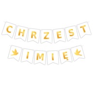 Garland banner s nápisom KRST + MENO personalizované Garland banner s nápisom KRST + MENO personalizované