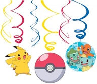 Pokémon fólie a papierová závesná dekorácia 61 cm Pikachu špirály Pokémon fólie a papierová závesná dekorácia 61 cm Pikachu špirály