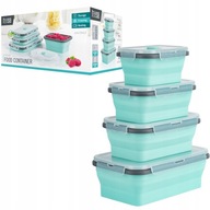 Sada skladacích obdĺžnikových nádob Teesa BPA free silikón + plast Sada skladacích obdĺžnikových nádob Teesa BPA free silikón + plast