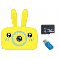 Digitálny fotoaparát pre deti 12Mpix + 16GB Kartové filtre Rámiky Hry Strip RABBIT
