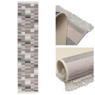 Koberec LOFT, pekný koberec, 80x300 cm, béžovo hnedá