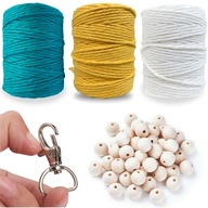 MACRAME RUČNÁ SÚPRAVA, TYRKYSOVÁ struna, 3mm MACRAME RUČNÁ SÚPRAVA, TYRKYSOVÁ struna, 3mm