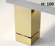 Nastaviteľná nábytková noha NMK, zlatý lesk, H-100mm