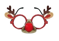 Vianočné sobie okuliare s trblietavým prevedením Nosové rožky Vtipné mikulášske Vianoce