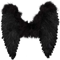 ANJELSKÉ KRÍDLA na slepačiu párty DEVIL ČIERNA 50 CM ANJELSKÉ KRÍDLA na slepačiu párty DEVIL ČIERNA 50 CM
