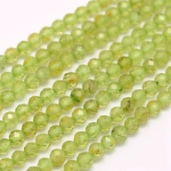 Peridot korálky 4mm, fazetované 5ks