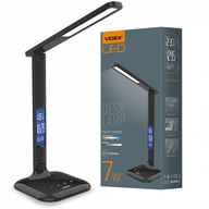 CLOCK stolná lampa stmievač LCD čas dátum 5W BLACK TEMP ALARM CLOCK