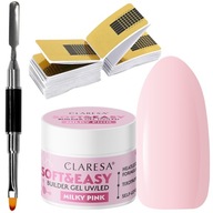 CLARESA MILKY PINK GEL SET 45G + šablóny + štetec CLARESA MILKY PINK GEL SET 45G + šablóny + štetec