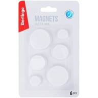 Magnety na tabuľu Berlingo, 6 ks 20 30 40 mm, 1 bal