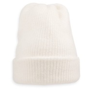 Dámska čiapka, mohérová priadza, hrubá, teplá, jemná, biela Dámska čiapka, mohérová priadza, hrubá, teplá, jemná, biela