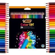 Nerozbitné trojuholníkové ceruzky Bic 24 farieb Nerozbitné trojuholníkové ceruzky Bic 24 farieb