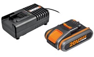 Batéria WORX WA3601 20V 2,0Ah s nabíjačkou Batéria WORX WA3601 20V 2,0Ah s nabíjačkou