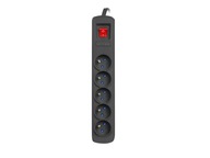 POWER STRIP ARMAC R5 BLACK 3M 5 ZÁSUVKY