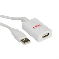 USB 2.0 predlžovací kábel 1 port biely 5m USB 2.0 predlžovací kábel 1 port biely 5m
