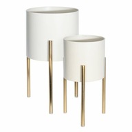 Kovový stojan na kvety Stojan na kvety Ecru Gold Set Kovový stojan na kvety Stojan na kvety Ecru Gold Set