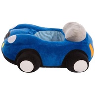 Plyšová sedačka pre deti Car blue