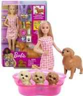 BARBIE NARODENIE PSOV BÁBIKA + 4 PSOV HCK75