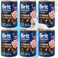 MOKRÉ KRMIVO PRE PSA KURACIE BRIT PREMIUM OD PRÍRODY 6 x 400 G KURACIE SRDCE