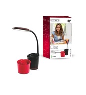Stolová lampa ELSA LED so skrinkou na náradie, čierno/červená, NILSEN Stolová lampa ELSA LED so skrinkou na náradie, čierno/červená, NILSEN