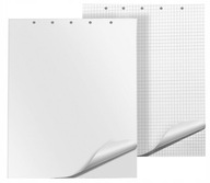 Obojstranný biely/kockovaný nástenný flipchart D680