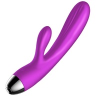 Vibrátor fialového zajačika s funkciou pulzovania - USB, 20 cm - Foxshow Vibrátor fialového zajačika s funkciou pulzovania - USB, 20 cm - Foxshow