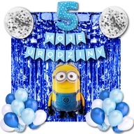 Súprava balónov Minions 5 narodeninových dekorácií Súprava balónov Minions 5 narodeninových dekorácií