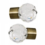 Koncovka na záclonovú tyč z krištáľovej gule, 19 mm, 2 ks Koncovka na záclonovú tyč z krištáľovej gule, 19 mm, 2 ks