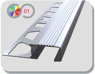 Štvorcový hliníkový schodiskový profil 10mm MATNÝ