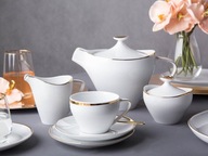 KÁVOVÁ SÚPRAVA PRE 6 OSÔB, PORCELÁN, 21 ELEMENTOV. KÁVOVÁ SÚPRAVA PRE 6 OSÔB, PORCELÁN, 21 ELEMENTOV.