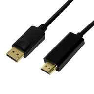 Kábel DisplayPort 1.2 na HDMI 1.4, 2 m čierny Kábel DisplayPort 1.2 na HDMI 1.4, 2 m čierny