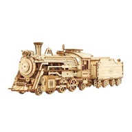 Drevené mechanické 3D puzzle Prime Steam Express