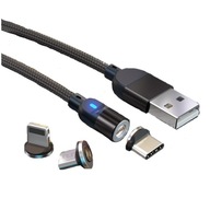 2 METRE magnetický rýchlonabíjací kábel s 3 ADAPTÉRMI 2 METRE magnetický rýchlonabíjací kábel s 3 ADAPTÉRMI