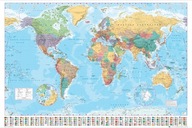 Politická mapa sveta a vlajky - plagát 91,5x61 cm Politická mapa sveta a vlajky - plagát 91,5x61 cm