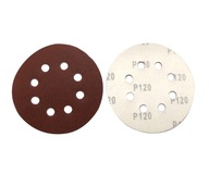 Kotúče na suchý zips 125 mm P 120 brúsny papier 100 ks s otvormi