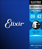 Struny na elektrickú gitaru Elixir PolyWeb 9-42 Struny na elektrickú gitaru Elixir PolyWeb 9-42