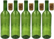 5x FĽAŠE NA VÍNO NA OLIVOVÉ LIKÉRY, sklo, 750ml 5x FĽAŠE NA VÍNO NA OLIVOVÉ LIKÉRY, sklo, 750ml