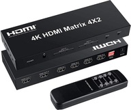 HDMI Matrix 4x2 SWITCH SPLITTER Toslink Jack Pilot
