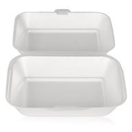 Polystyrénový box dvojitý Hamburger biely, 125 kusov Polystyrénový box dvojitý Hamburger biely, 125 kusov